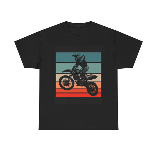 Dirtbike Graphic T Shirt Retro Outdoors Hiking Motocross Unisex Heavy Cotton Tee