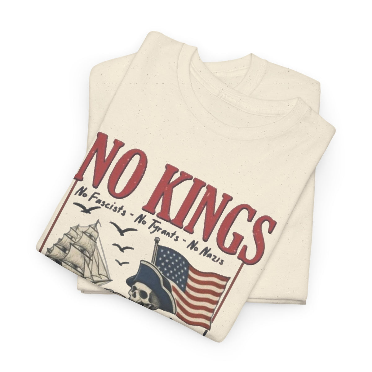 No Kings In America Graphic T Shirt Men's Heavy Cotton Tee