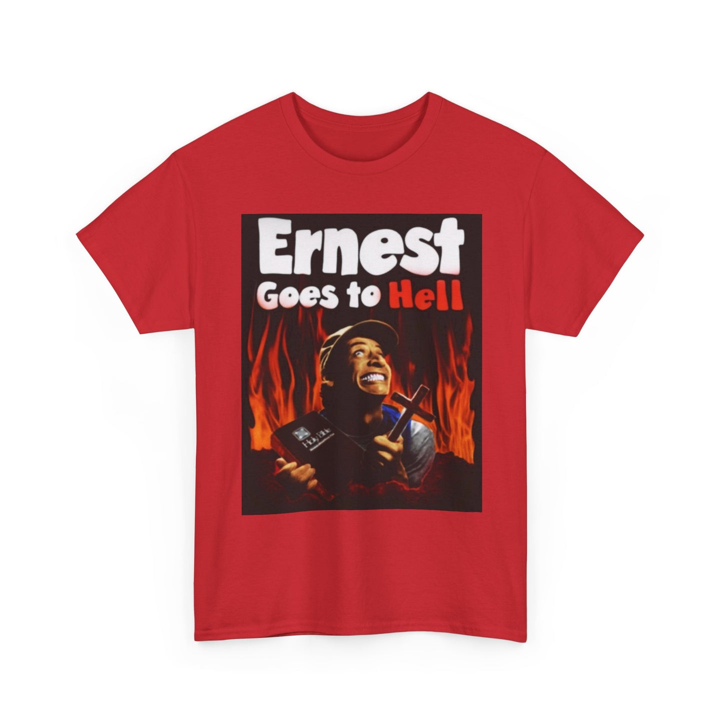 Ernest Goes To Hell Graphic T Shirt Funny Vintage Poster Unisex Heavy Cotton Tee