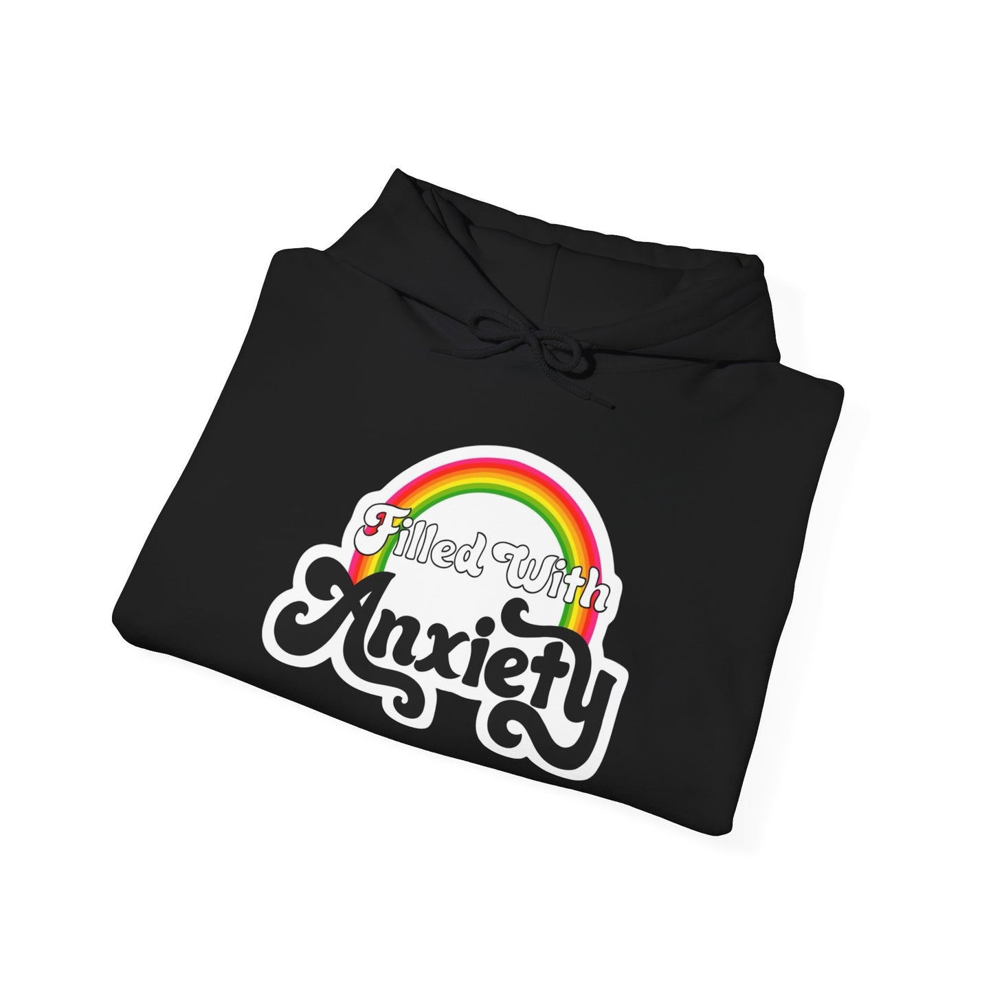 Filled With Social Anxiety Graphic Hoodie Unisex Heavy Blend™ Hooded Sweatshirt