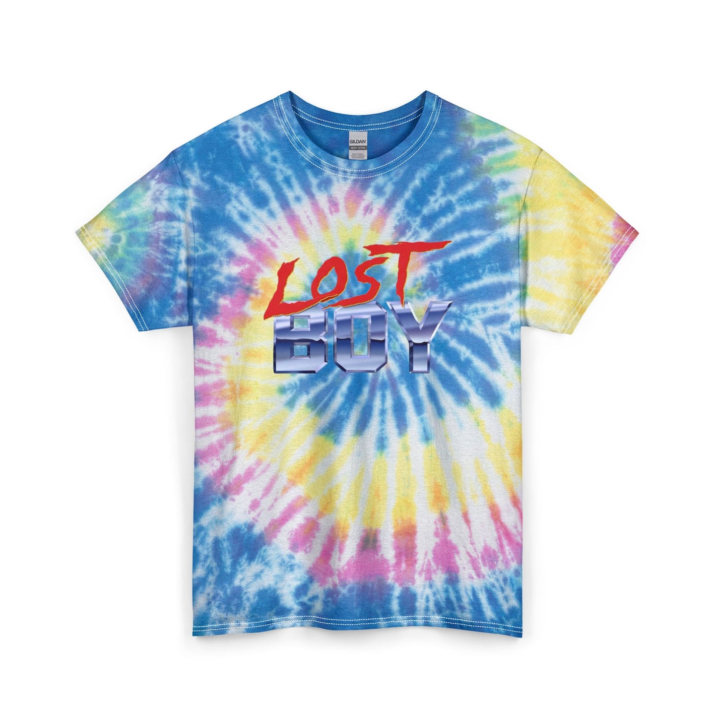 Lost Boy Retro Logo T Shirt Unisex Tie Dye Cotton Tee Gift