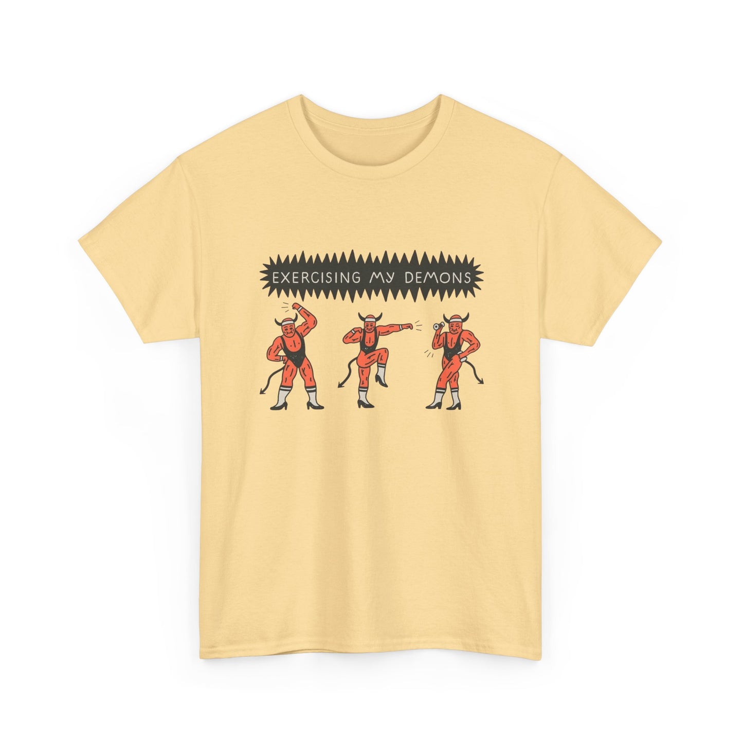 Exercising My Demons Funny Graphic T Shirt NEW ADULT TEE VINTAGE