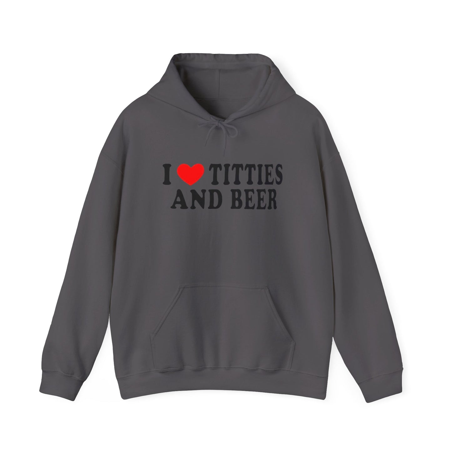 I Love Titties And Beer Graphic Hoodie Unisex Heavy Blend™ Hooded Sweatshirt