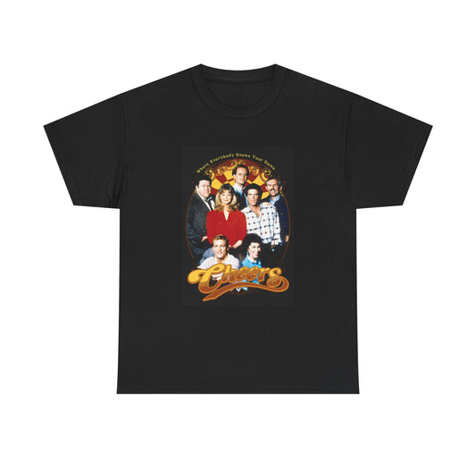 Cheers Tv Show Tshirt Retro Boston Comedy Bar Vintage Unisex Heavy Cotton Tee