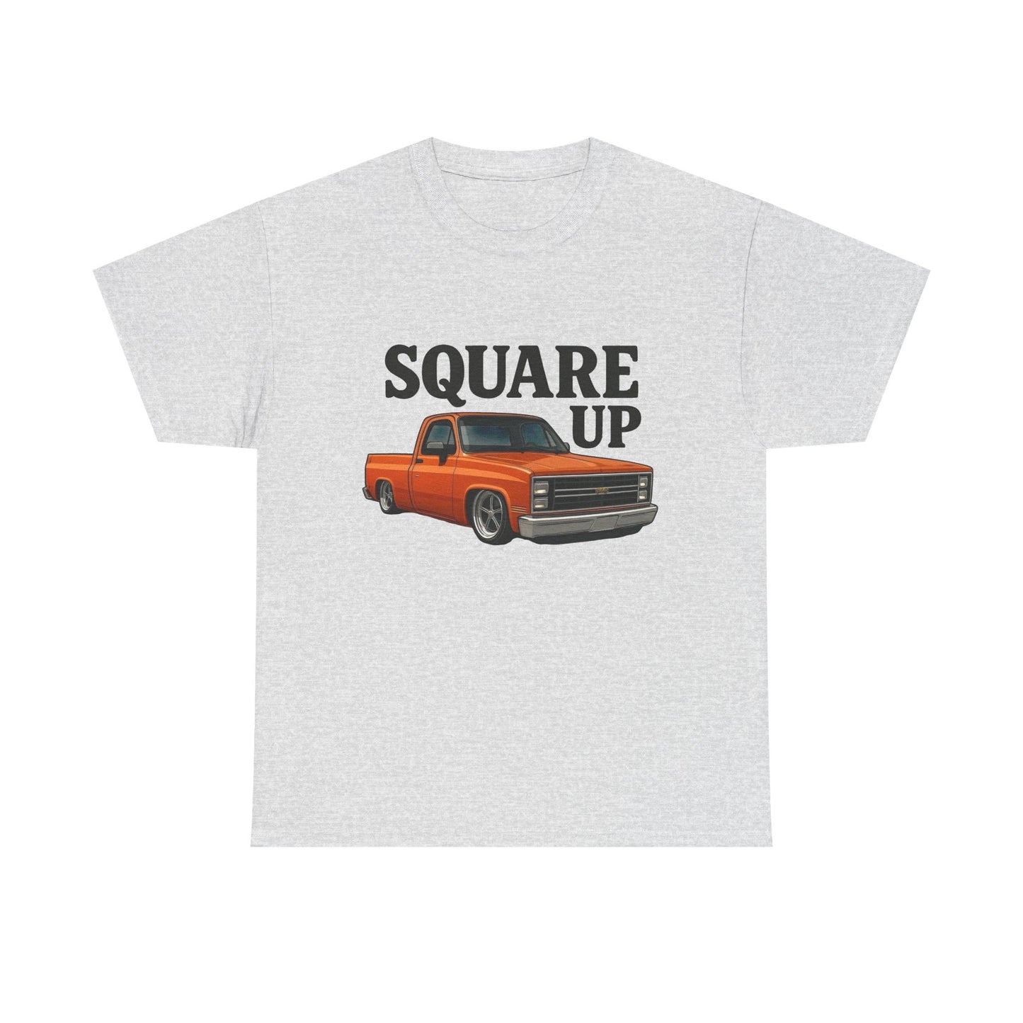 Square Up Chevy Trucks Retro Graphic T Shirt Unisex Heavy Cotton Tee NEW