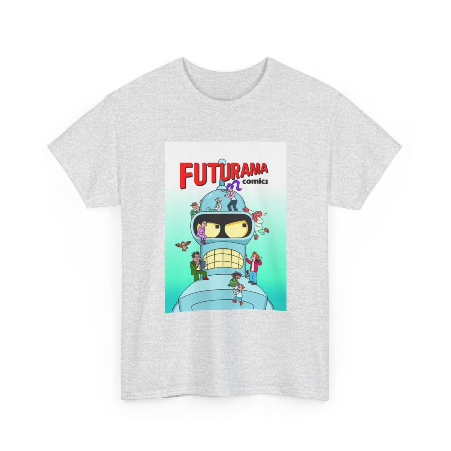 Futurama Shirt Bender Tv Series Graphic Funny Cartoon Unisex Heavy Cotton Tee