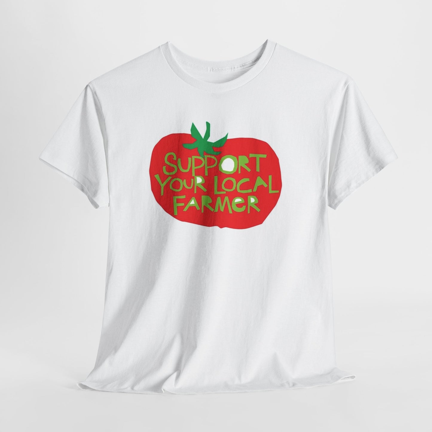 Support Your Local Farmer Graphic T Shirt Men's Heavy Cotton Tee
