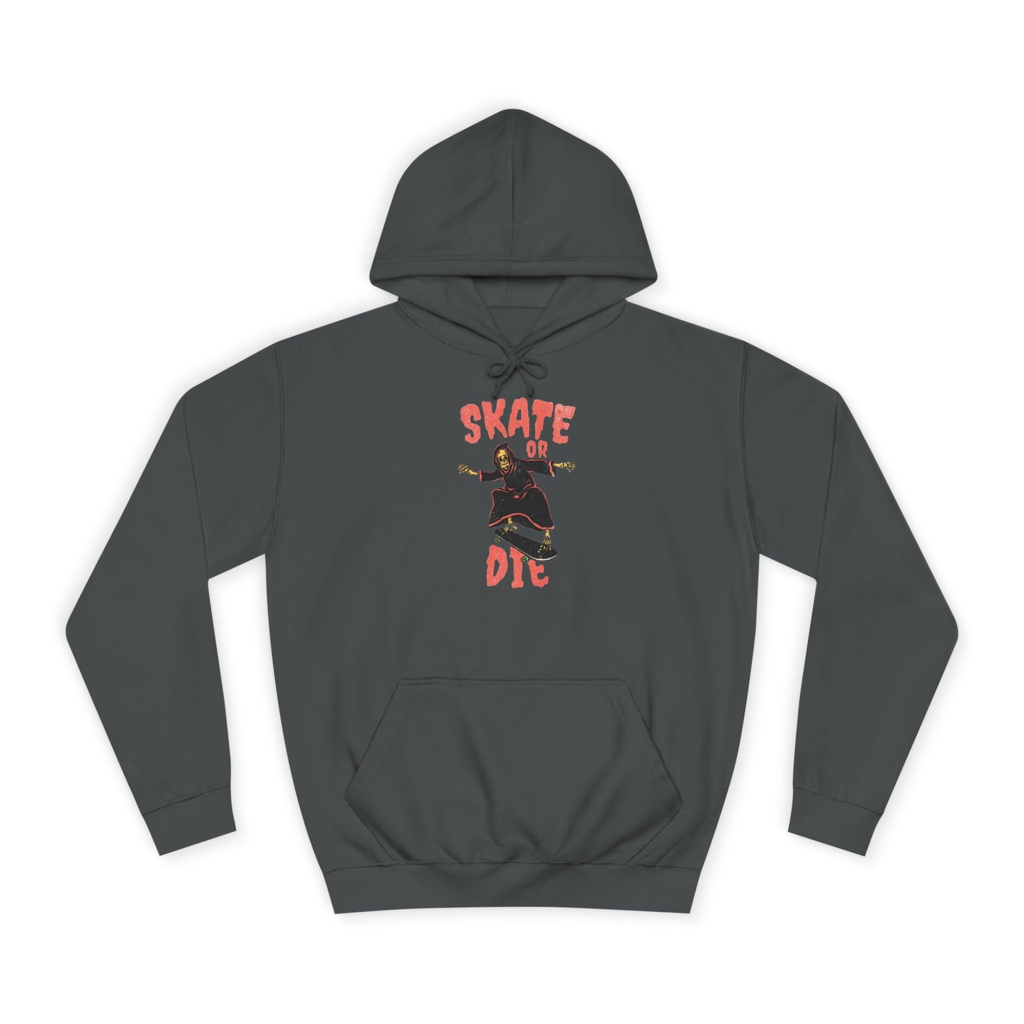 Skate Or Die Hoodie Graphic Skateboarding Grim Reaper Unisex College Hoodie