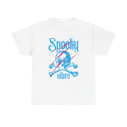 Spooky Vibes Graphic T Shirt NEW Unisex Heavy Cotton Tee