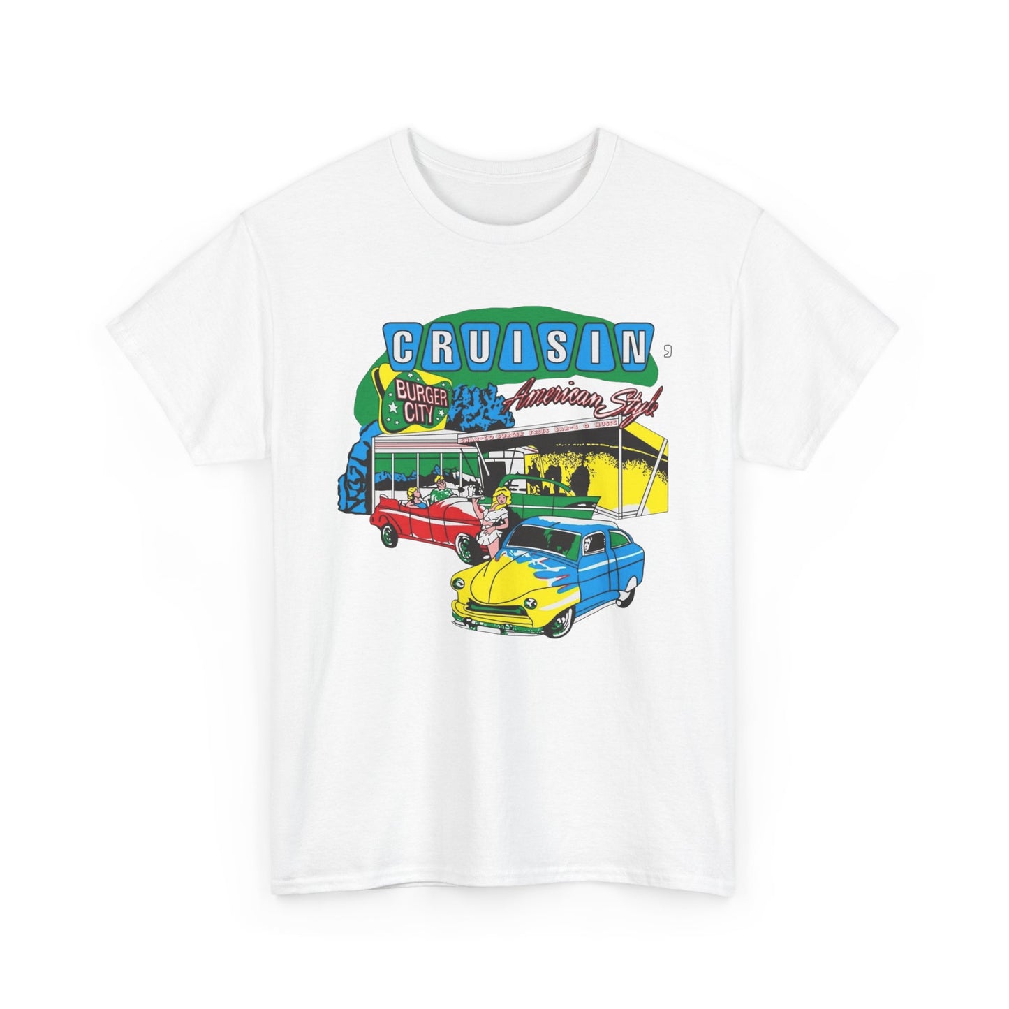 Cruise In Vintage Nostalgia Graphic T-Shirt Unisex Heavy Cotton Tee Gift NEW