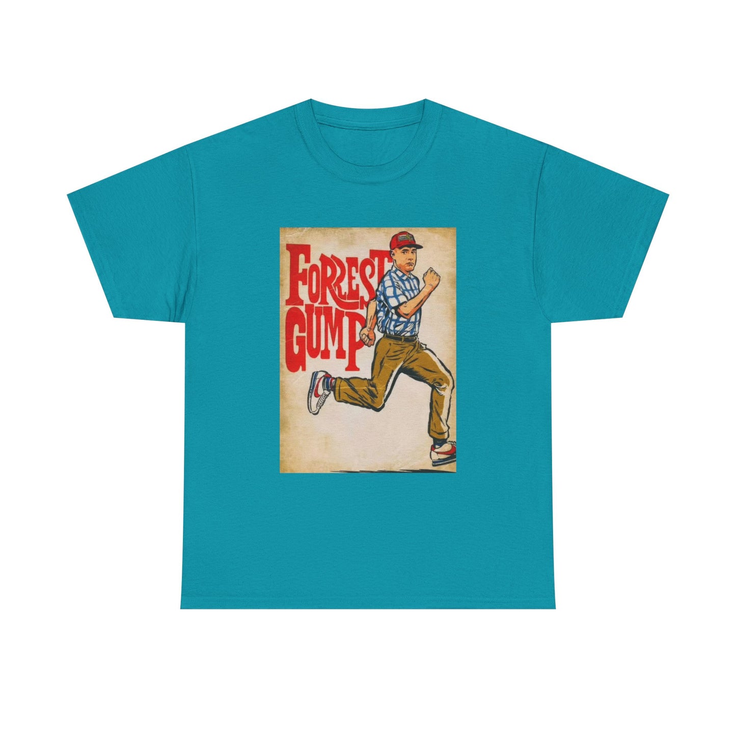 Forrest Gump Tshirt Vintage Retro Movie Poster Unisex Heavy Cotton Tee