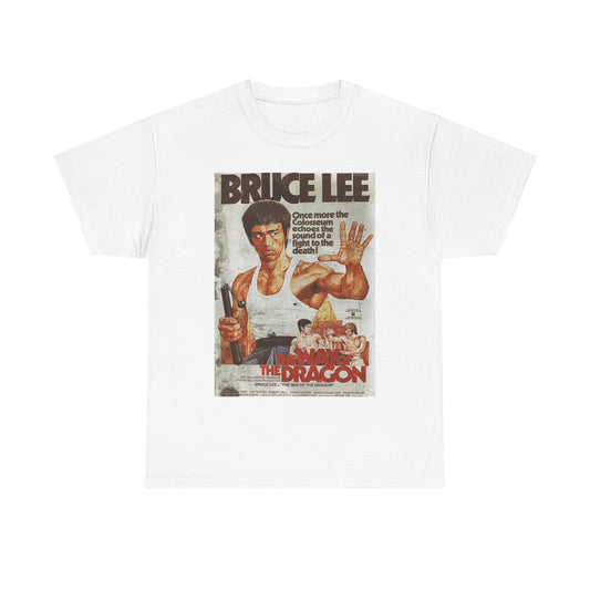 Bruce Lee Tshirt Vintage Karate Poster LA MMA UFC Unisex Heavy Cotton Tee