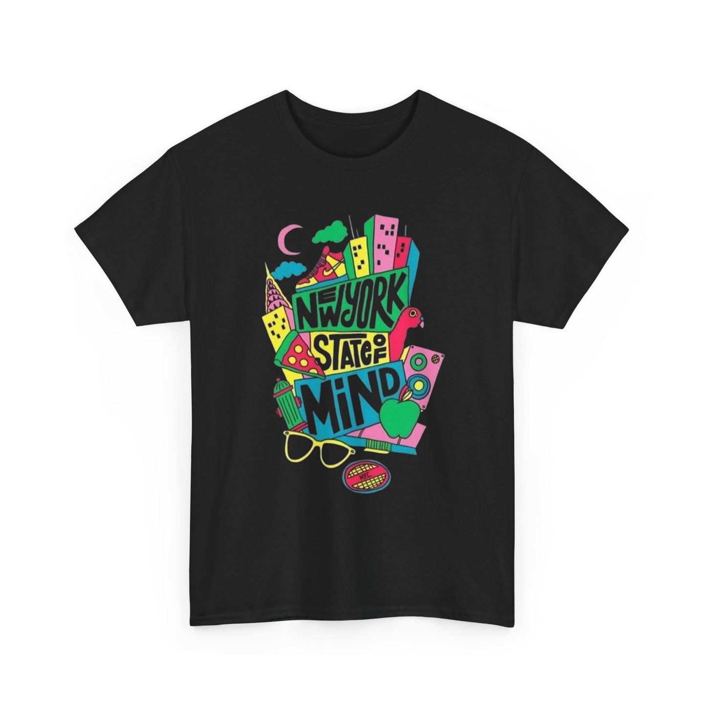 New York State Of Mind Graphic T Shirt Unisex Heavy Cotton Tee