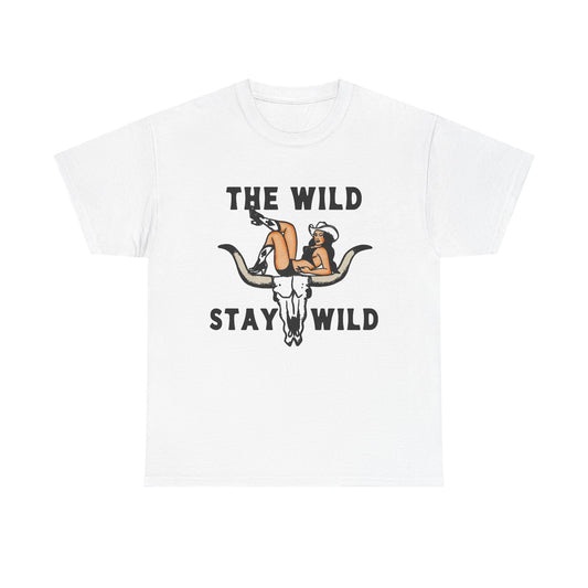 The Wild Stay Wild Graphic T Shirt Unisex Heavy Cotton Tee GIFT NEW