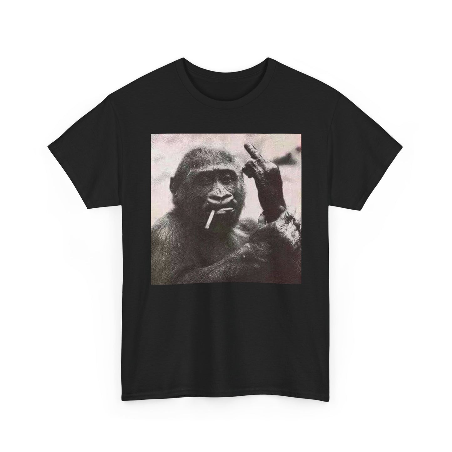 Funny Monkey Smoking Graphic T Shirt Unisex Heavy Cotton Tee BRAND NEW