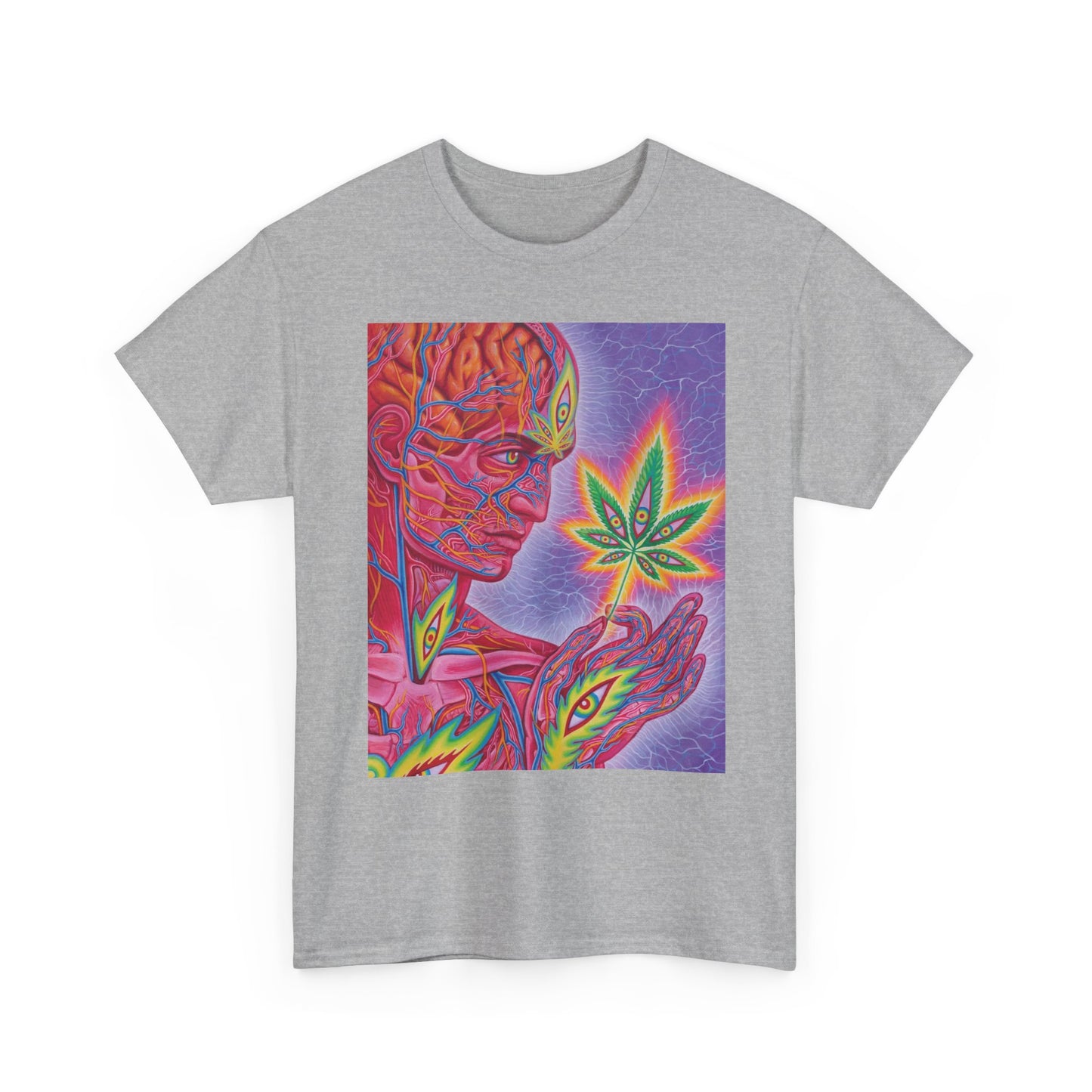 Trippy Mushrooms T Shirt Retro Pot 420 Vibes Groovy graphic  Unisex Heavy Cotton