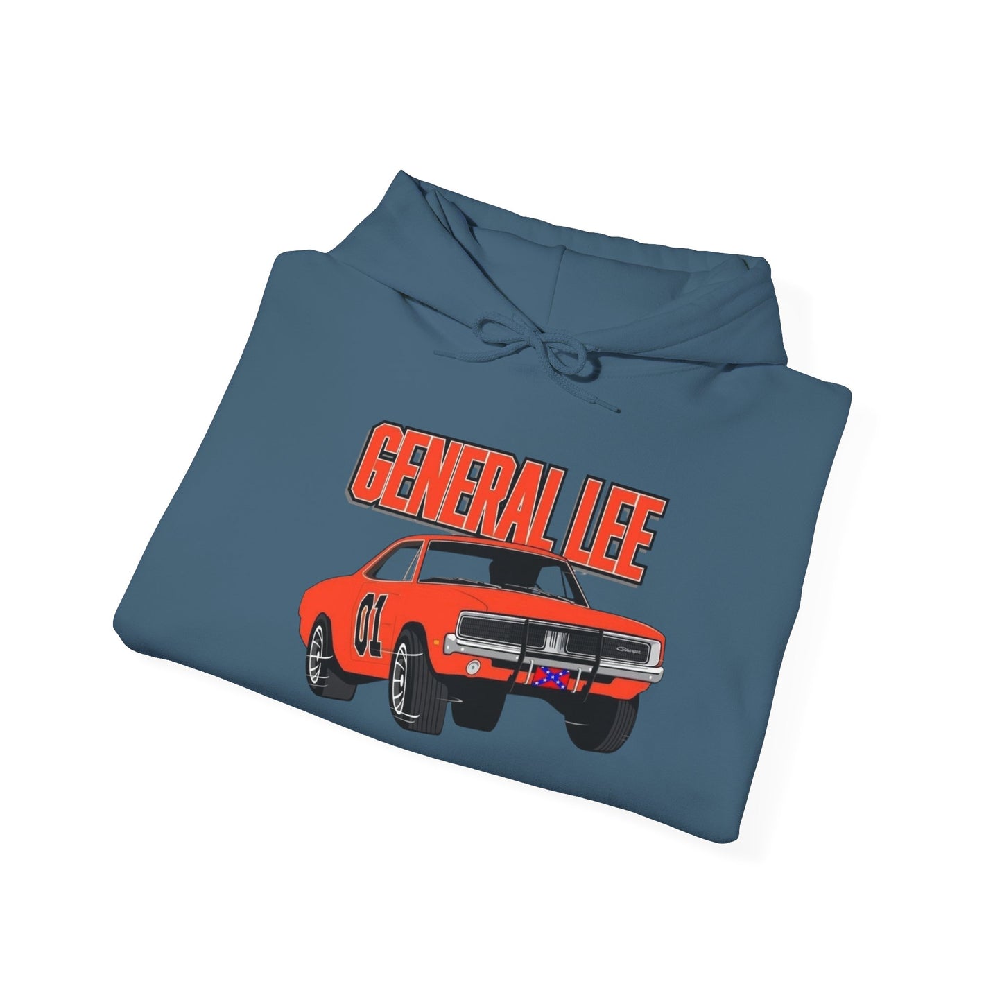 General Lee Charger Retro Graphic Hoodie Unisex Heavy Blend™ Hooded Sweatshirt