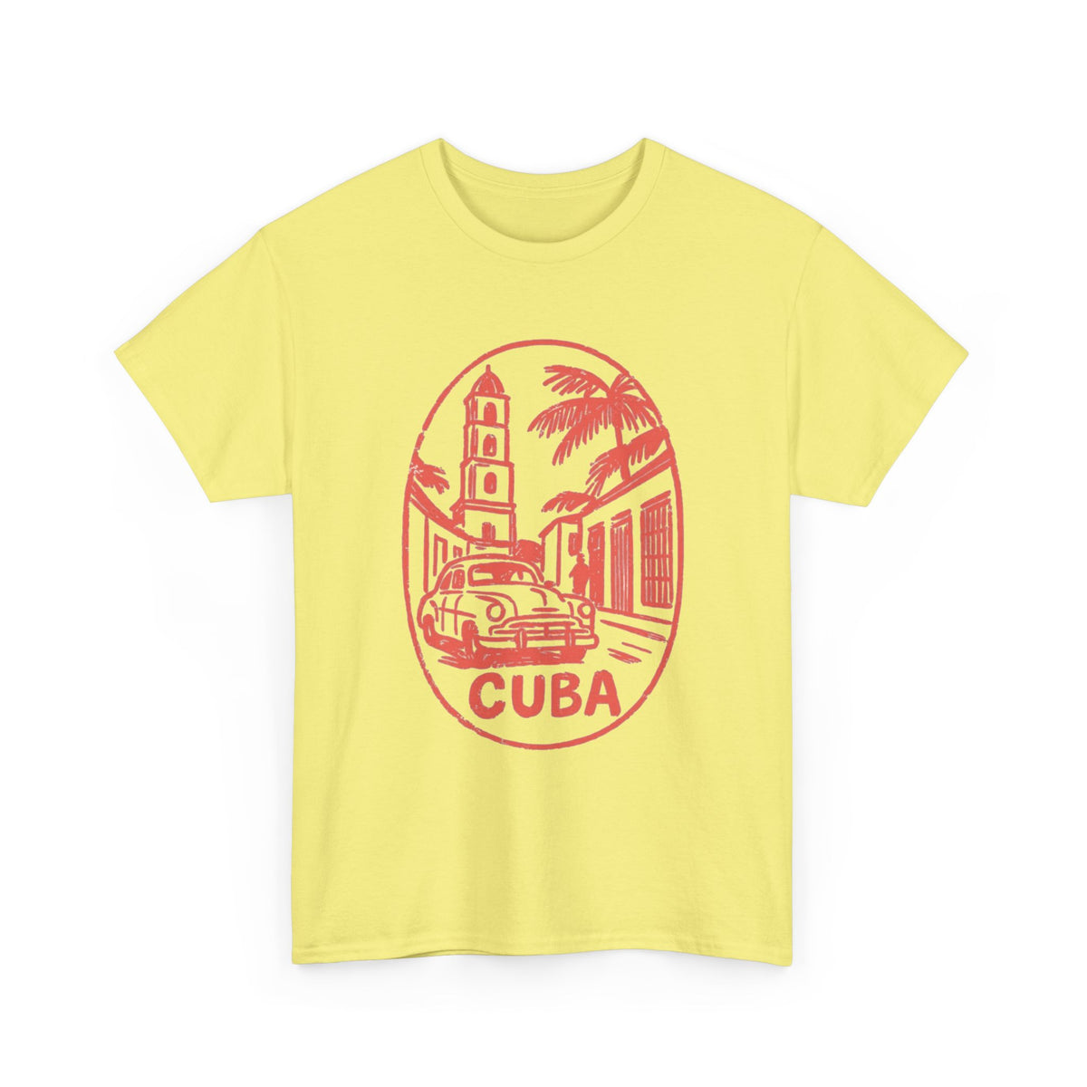 Cuba Graphic T Shirt Men's Retro Travel Heavy Cotton Tee