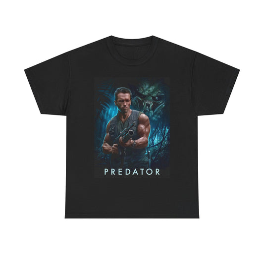 Predator Tshirt 80s Action Alien movie Vintage retro Graphic Unisex Heavy Cotton