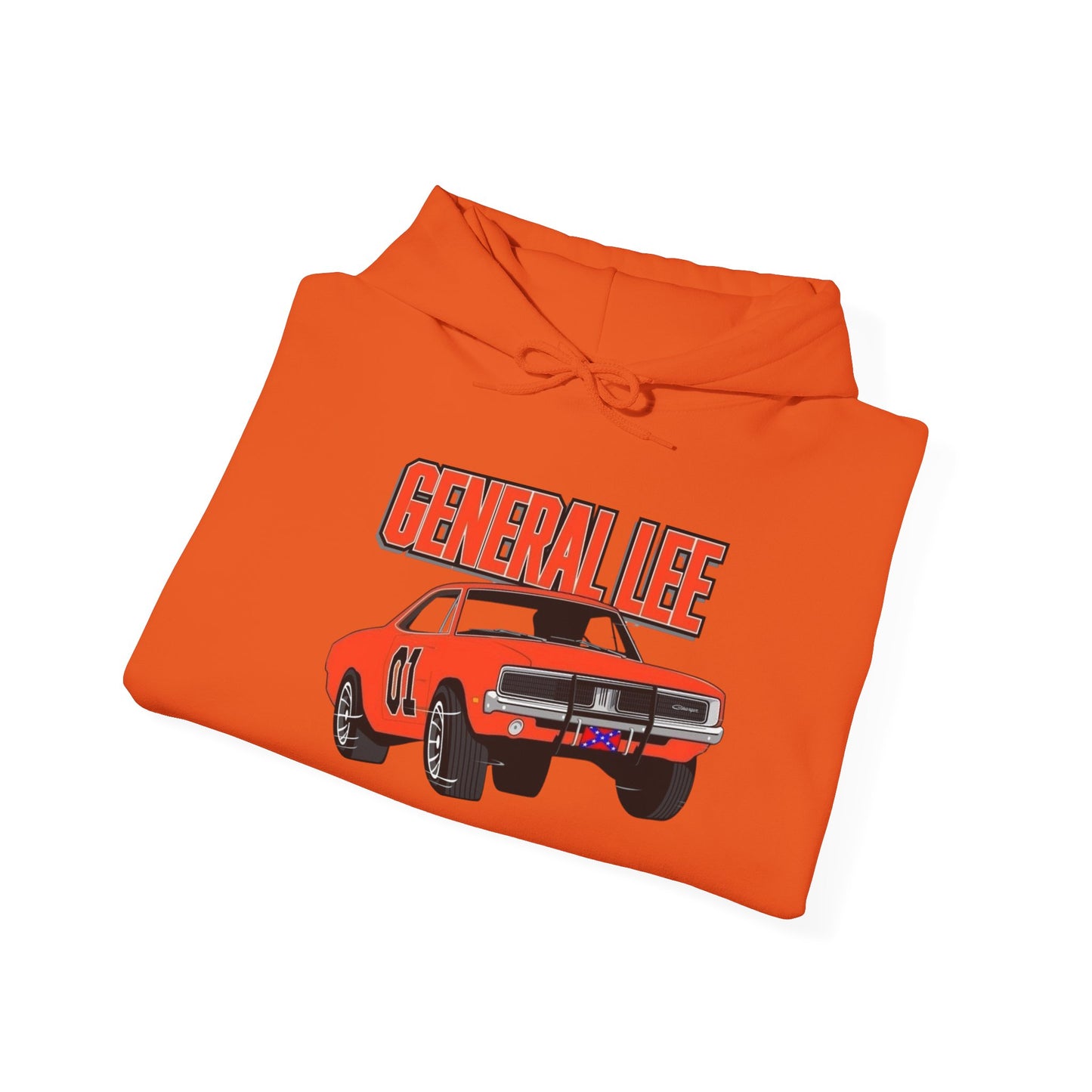 General Lee Charger Retro Graphic Hoodie Unisex Heavy Blend™ Hooded Sweatshirt