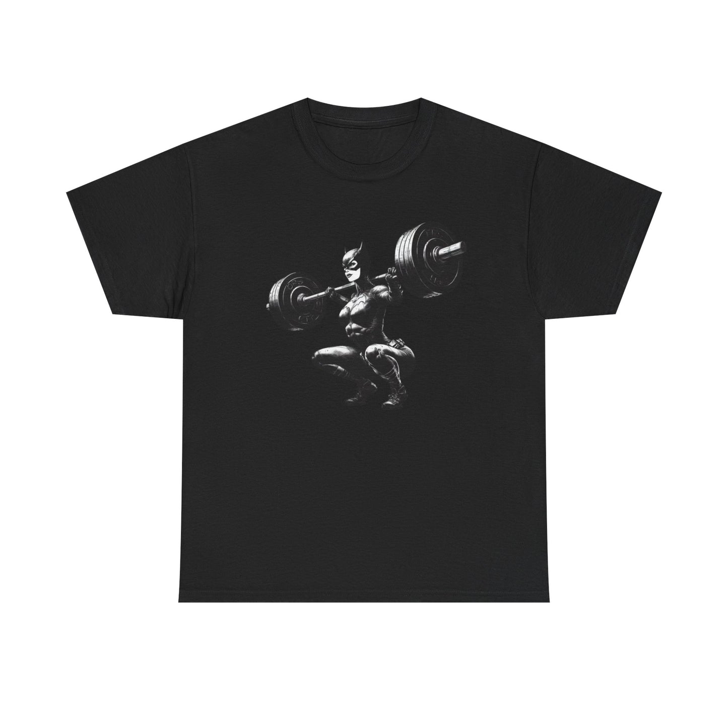 Catwoman GYM Lifting Apparel Graphic T Shirt Womens Heavy Cotton Tee