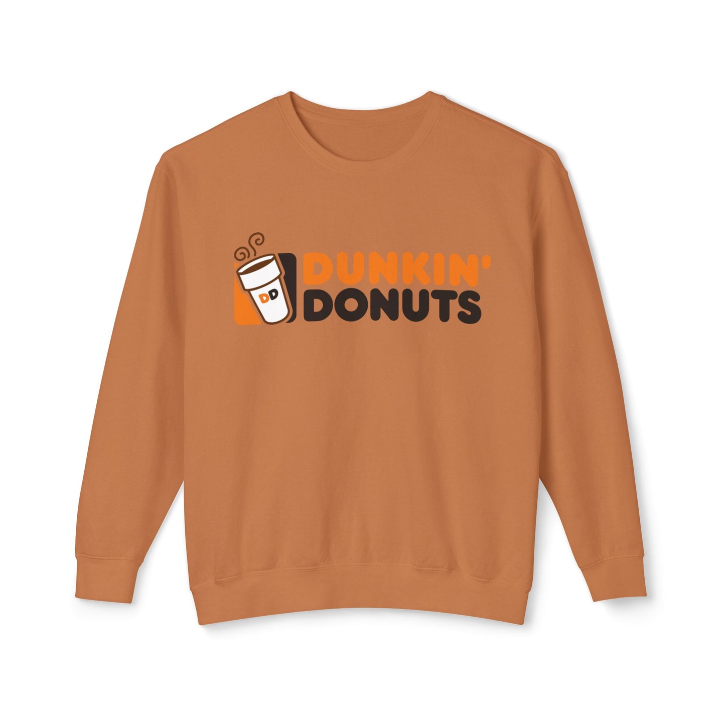 Dunkin Donuts Graphic Retro Logo Coffee Lover Lightweight Crewneck Sweatshirt