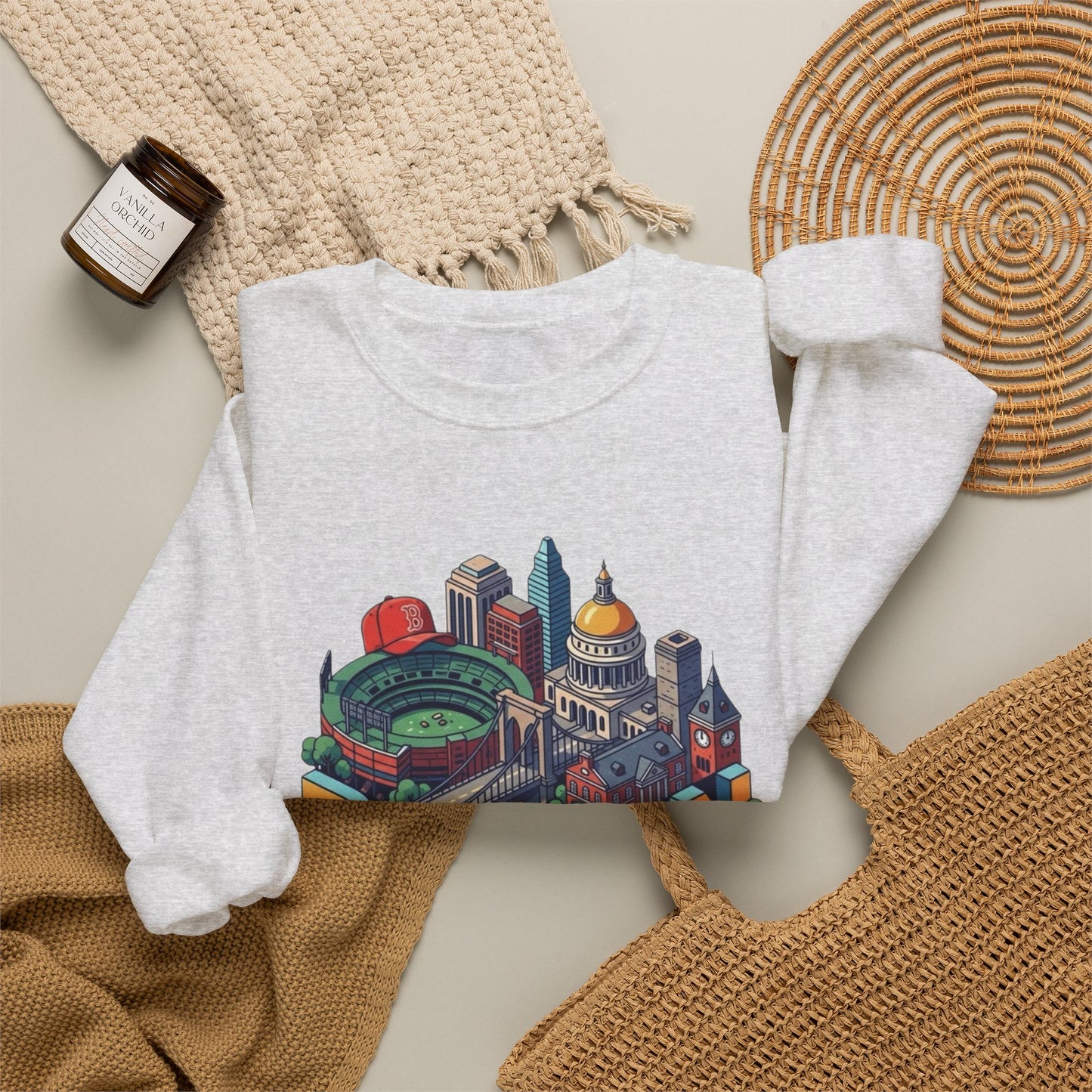 Boston Graphic Sweater NEW Unisex Heavy Blend™ Crewneck Sweatshirt