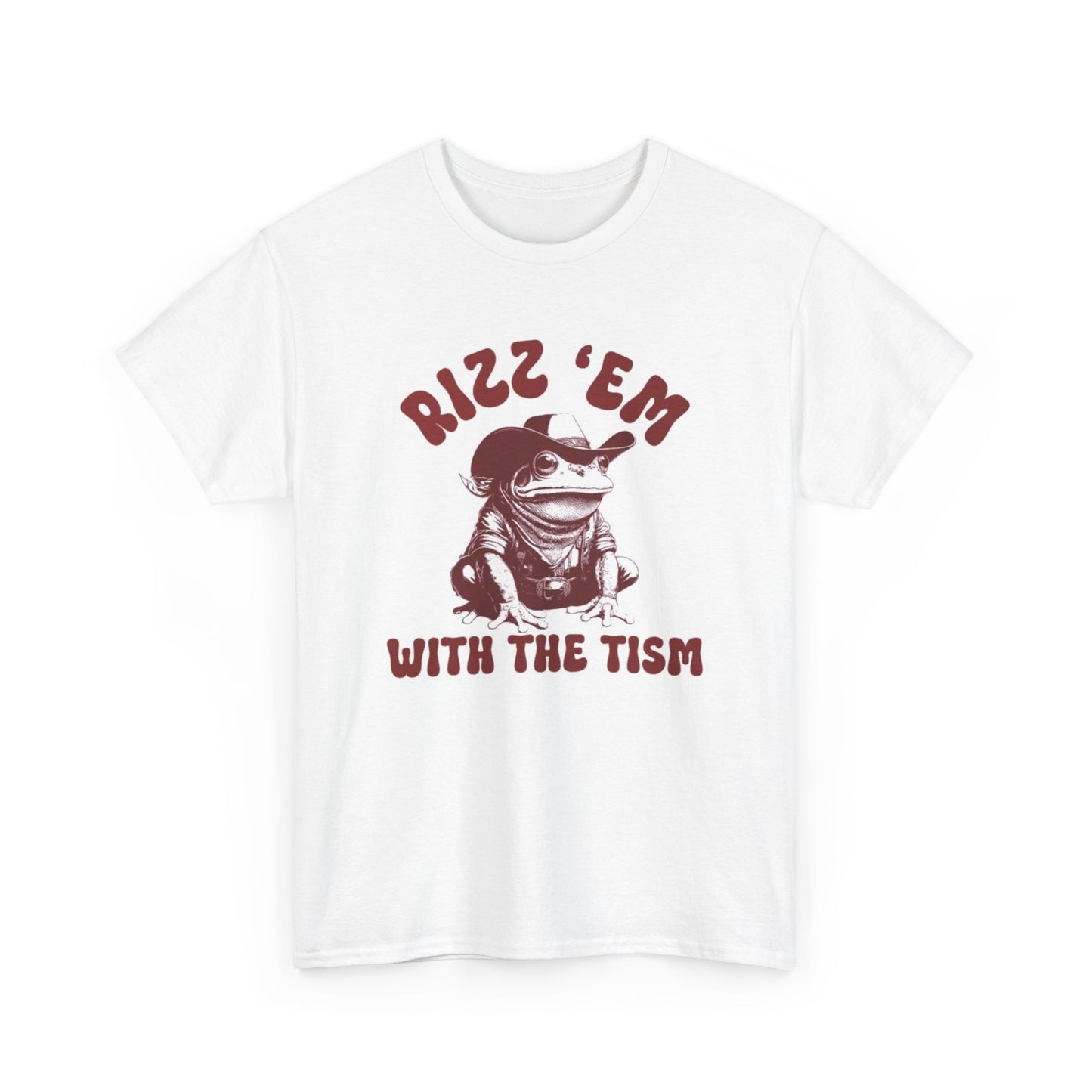Rizz Em With The Tism Graphic T Shirt Vintage Funny Retro Unisex Heavy Cotton