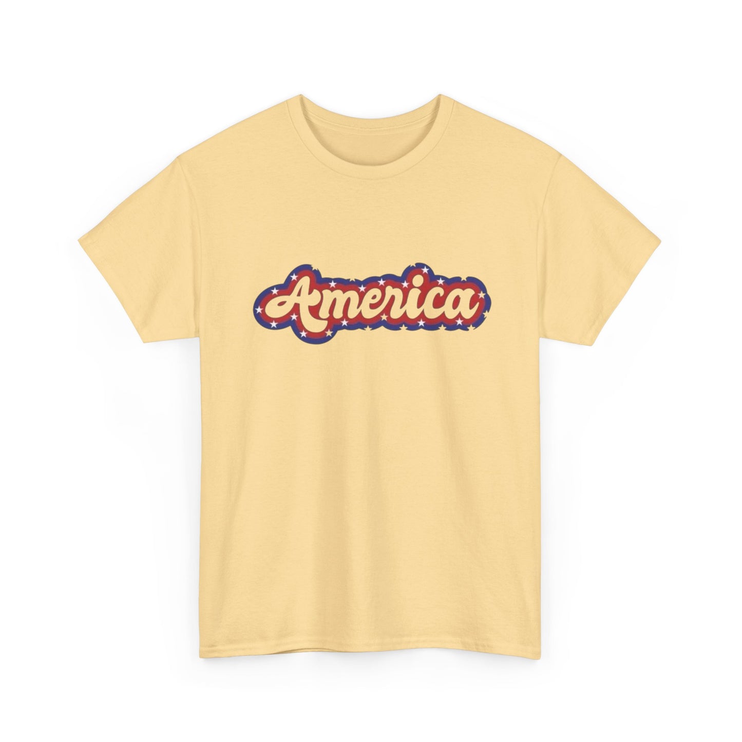 America 70's Retro USA Graphic T Shirt Unisex NEW Heavy Cotton Tee