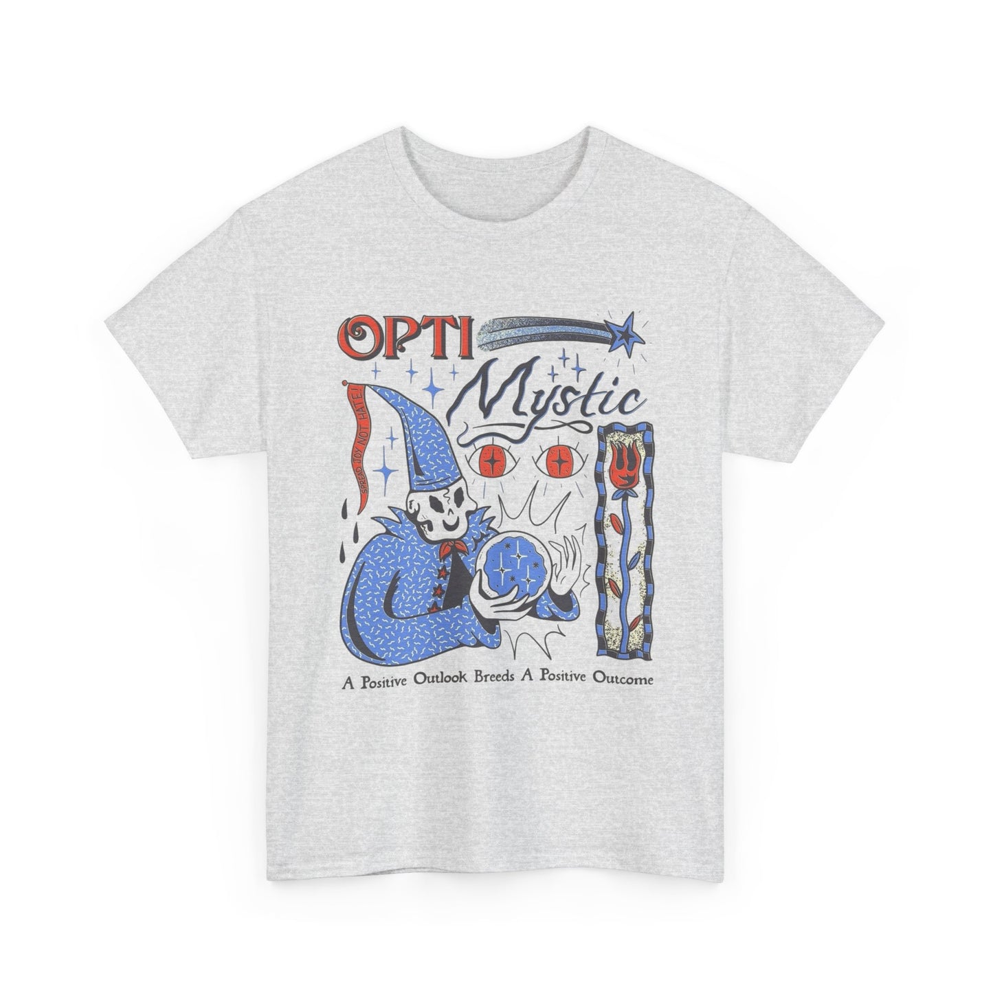 Opti Mystic Wizard Graphic T Shirt New Adult Unisex Heavy Cotton Tee