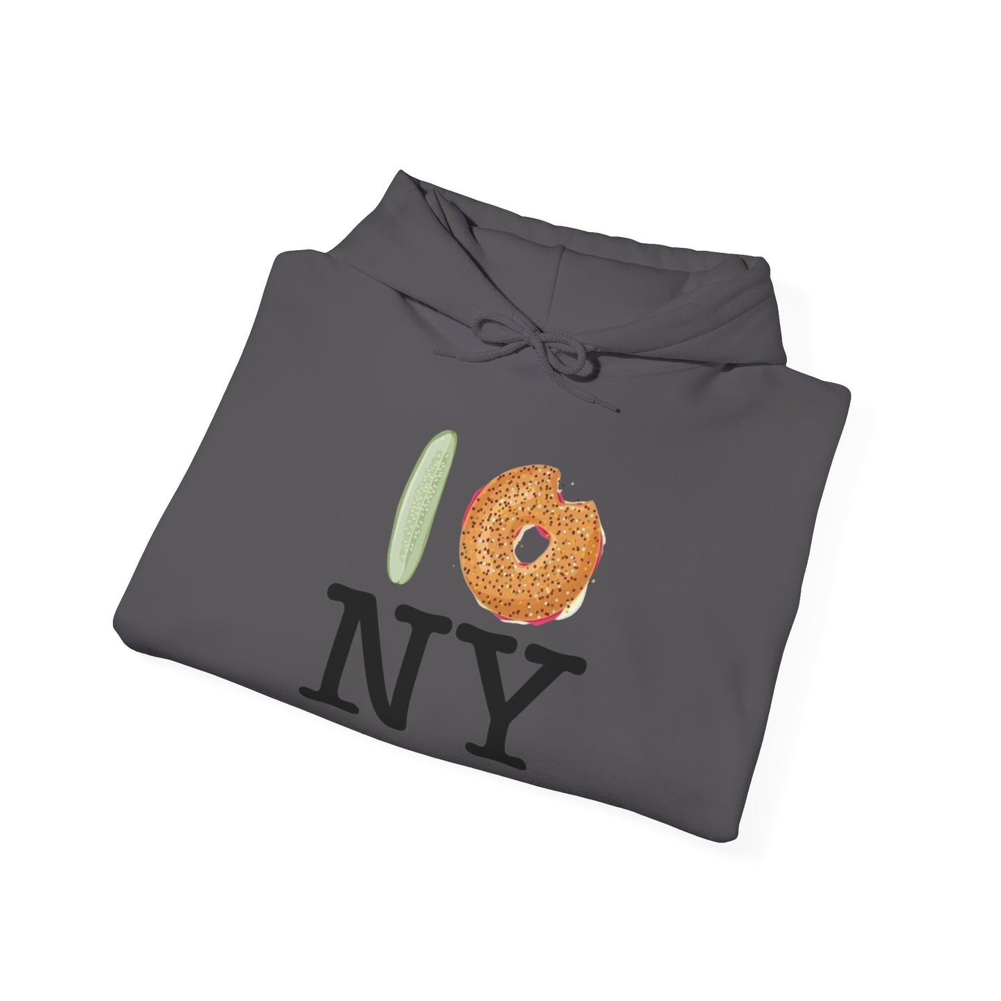 I Love New York Foodie Graphic Hoodie NEW Unisex Heavy Blend™ Hooded Sweatshirt