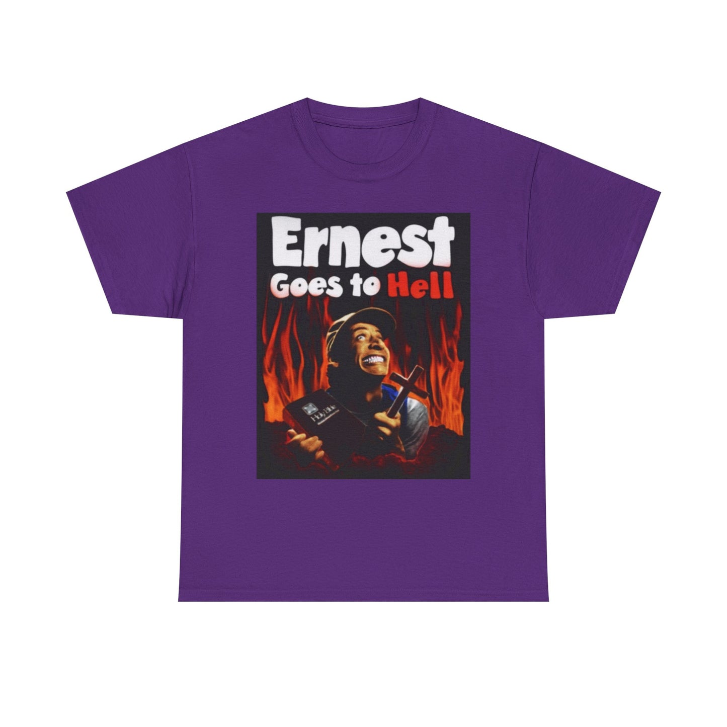 Ernest Goes To Hell Graphic T Shirt Funny Vintage Poster Unisex Heavy Cotton Tee