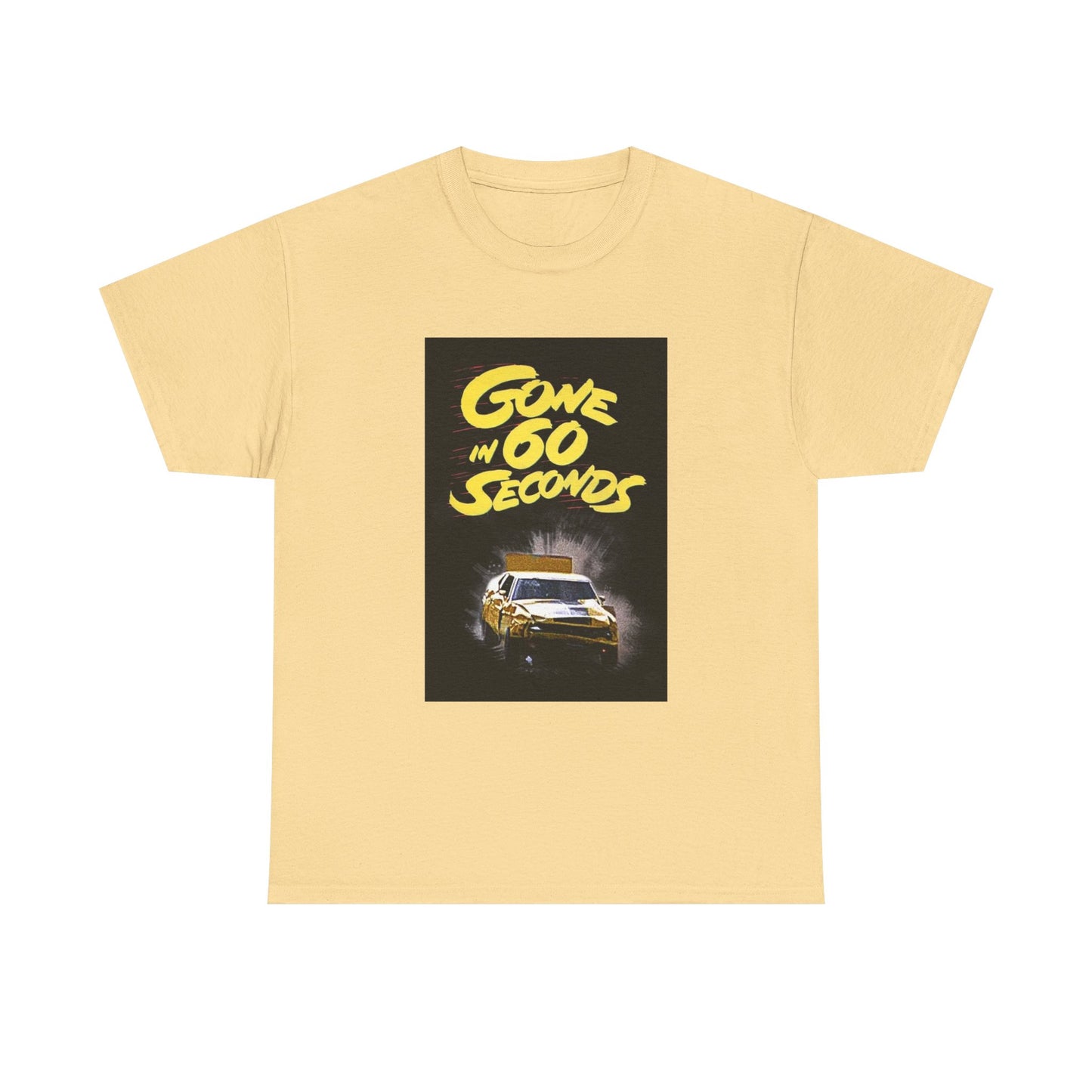 Gone in 60 Seconds Tshirt Vintage Ford Mustang Retro Poster Unisex Heavy Cotton