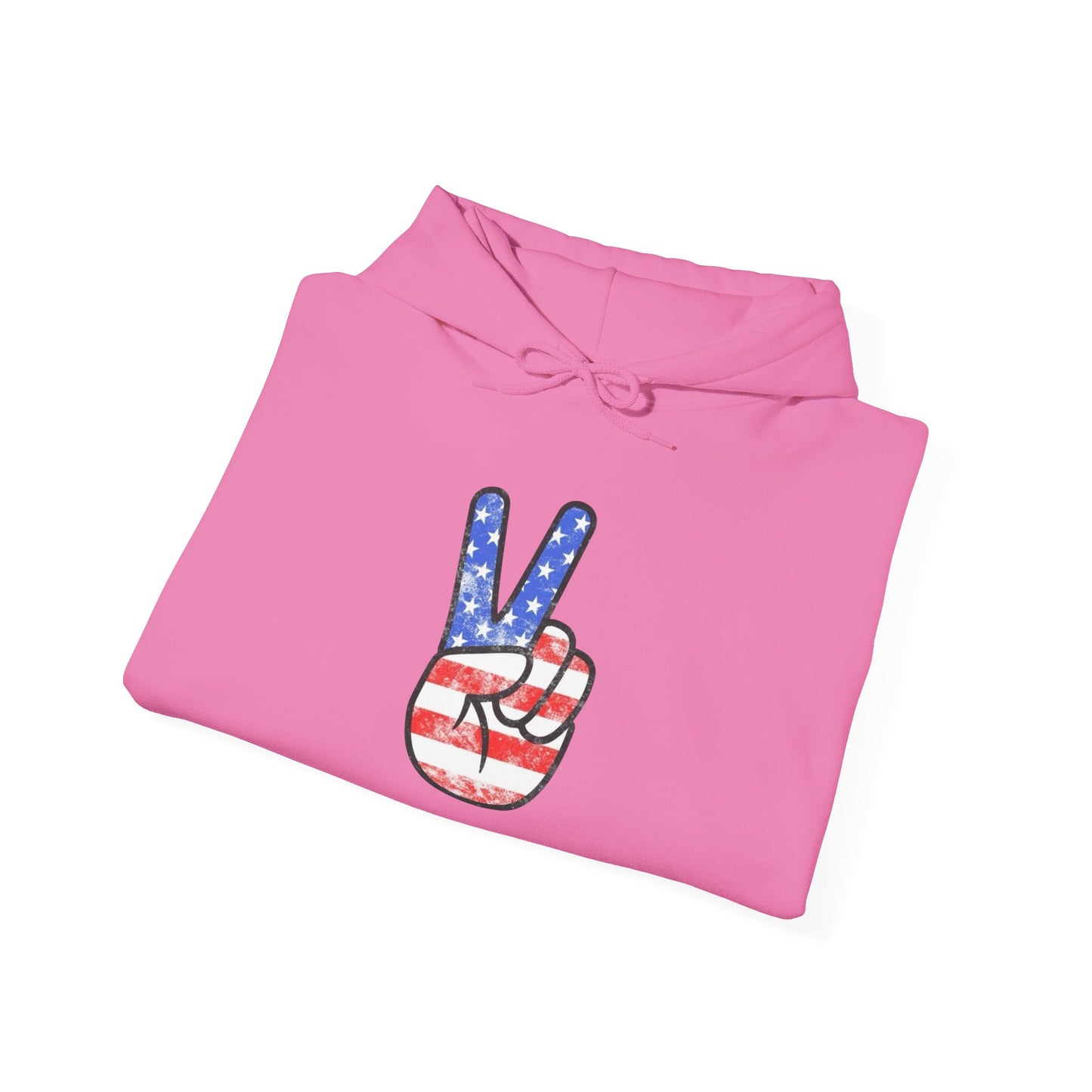 American Flag Peace Sign Retro Graphic Hoodie Heavy Blend™ NEW Sweatshirt