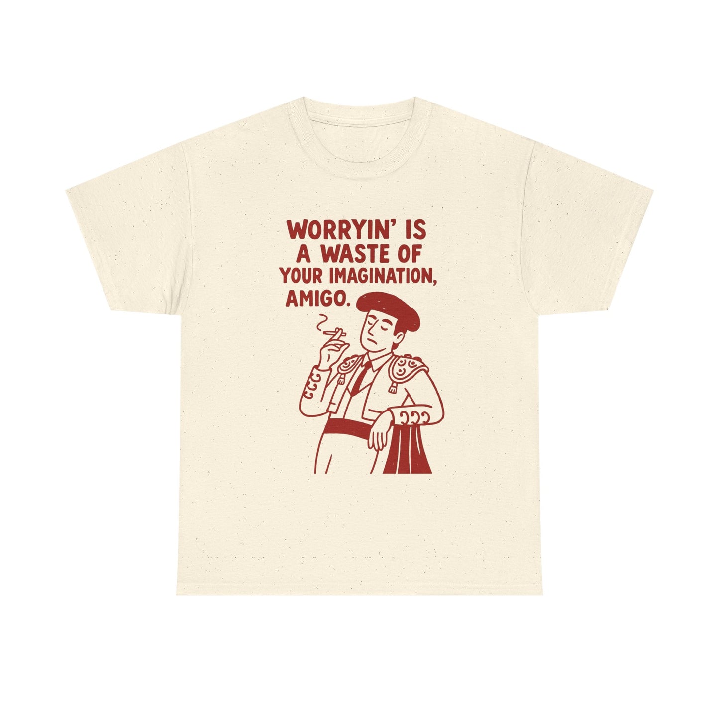 Worrying Is A Waste Of Your Imagination Graphic T Shirt NEW ADULT TEE VINTAGE