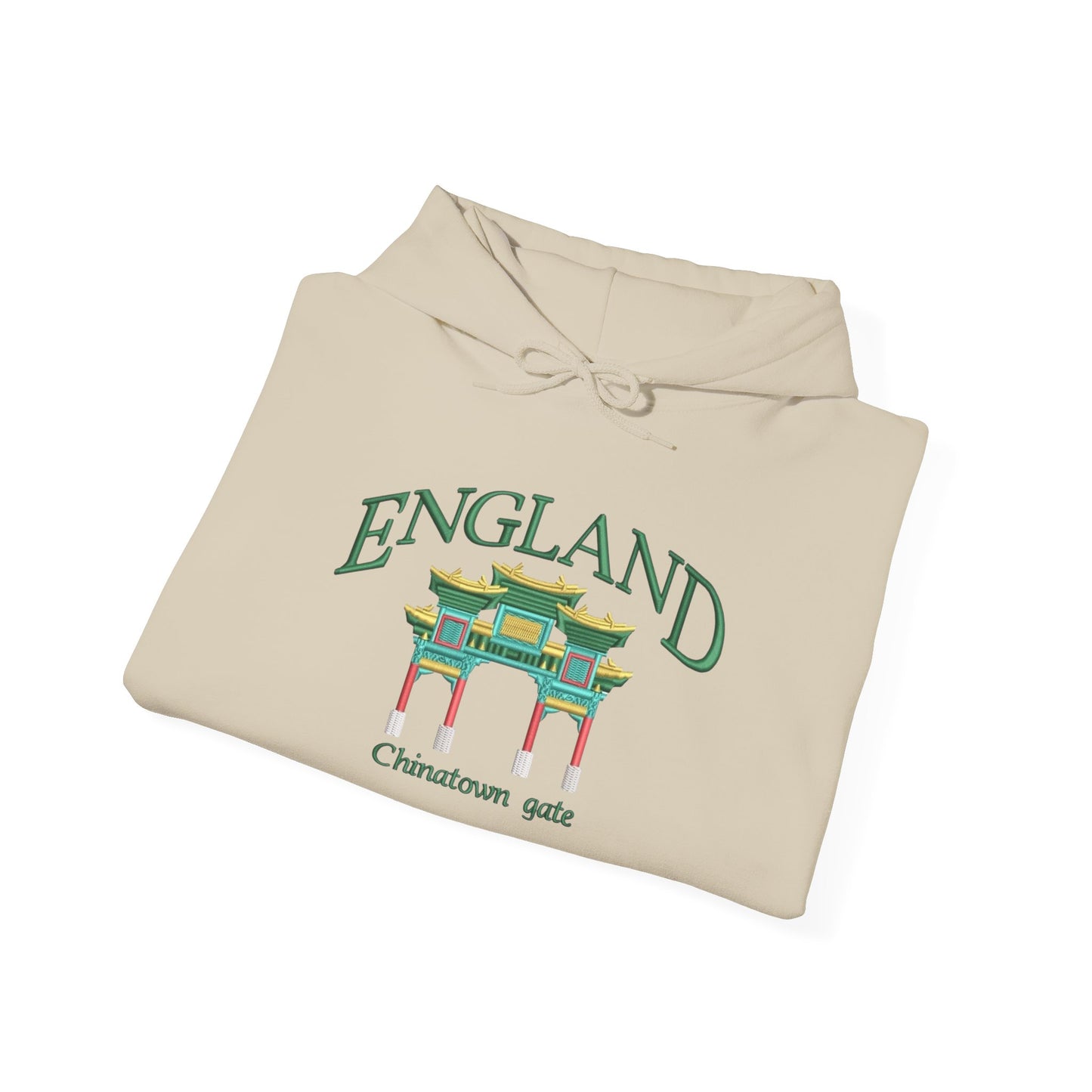 England China Town Gate Graphic Hoodie Heavy Blend Sweatshirt NEW