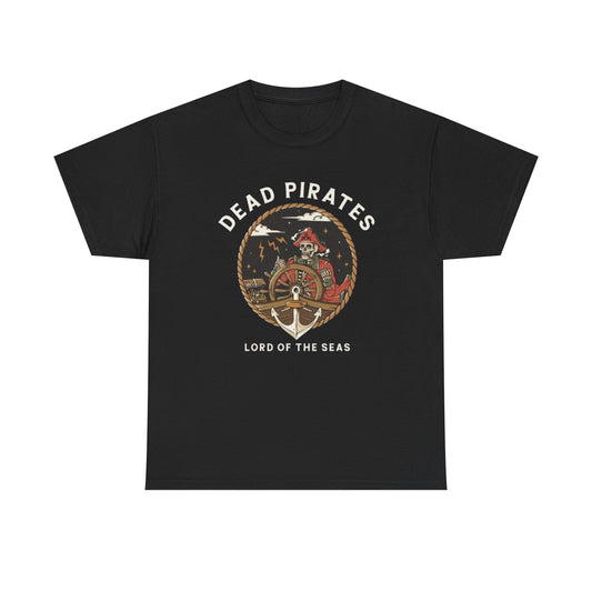 Dead Pirates Lord Of The Seas Vintage Graphic T-Shirt, Unisex Cotton Shirt