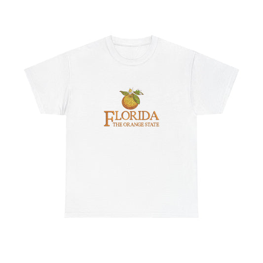 Florida The Orange State Graphic T Shirt NEW Unisex Heavy Cotton Tee
