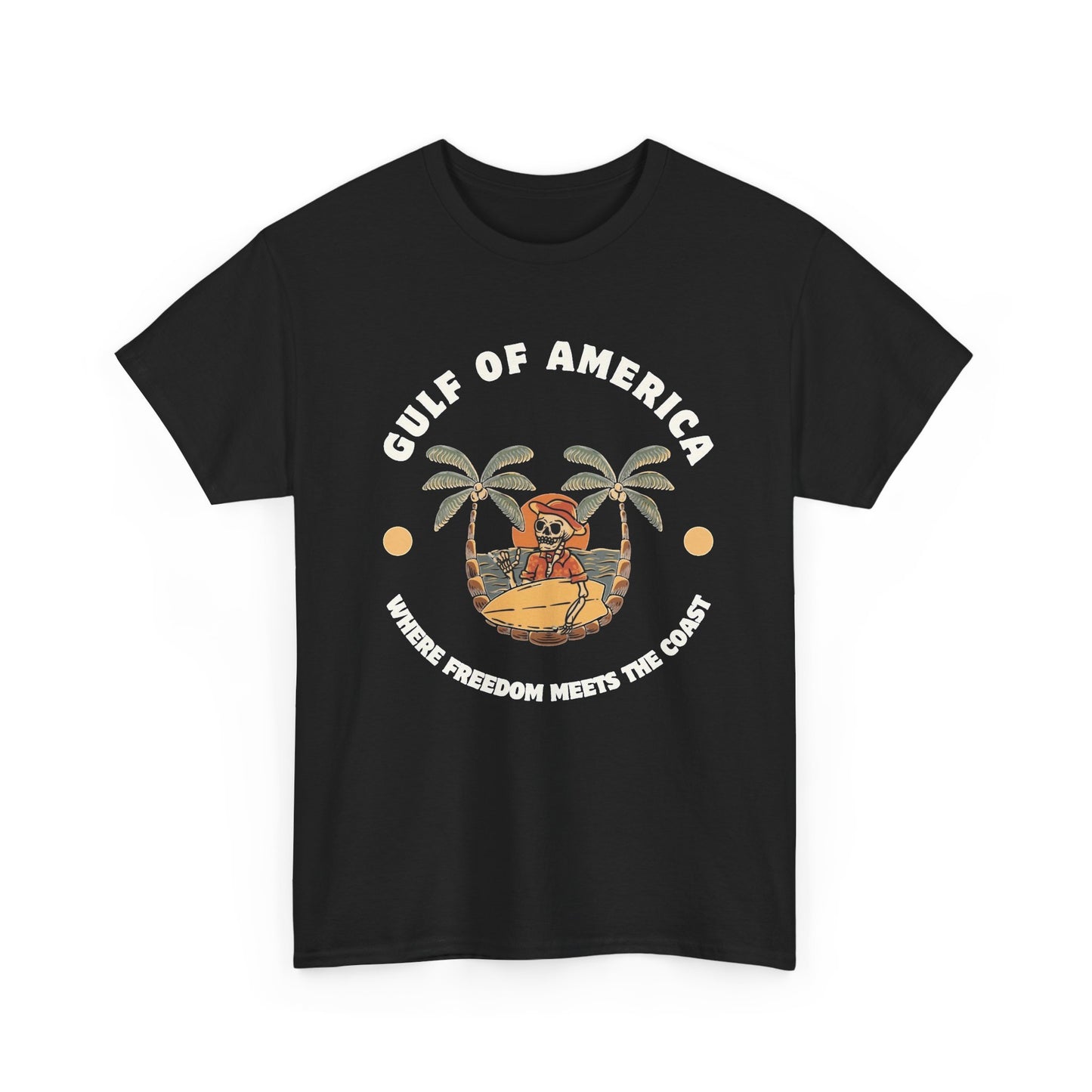 Gulf Of America T Shirt Freedom Trump Musk New Unisex Heavy Cotton Tee