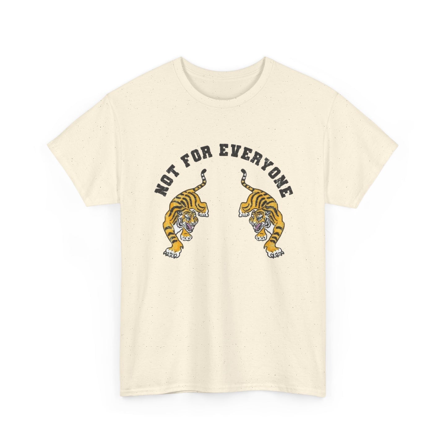 Not For Everyone Tiger Retro Art Graphic T Shirt Regular Men's Heavy Cotton Tee