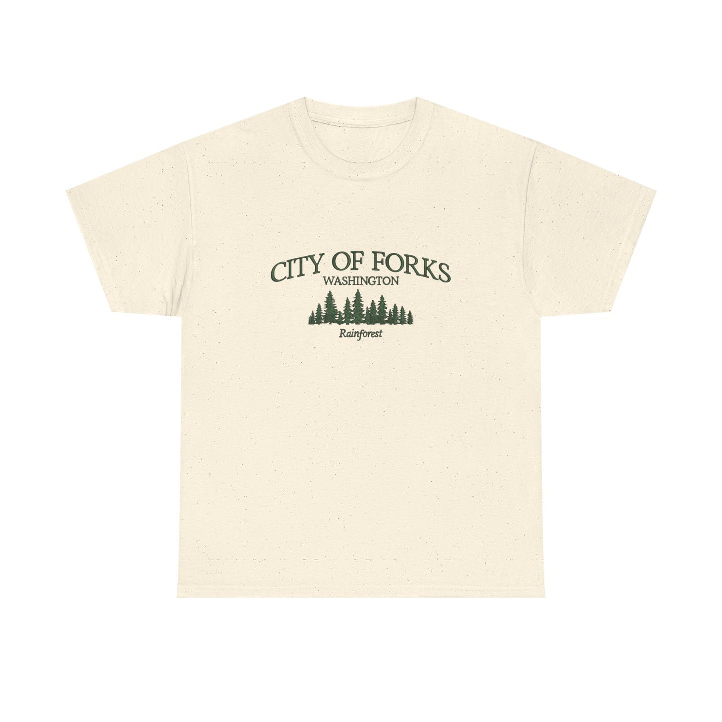 City Of Forks Washington Graphic T Shirt NEW Unisex Heavy Cotton Tee