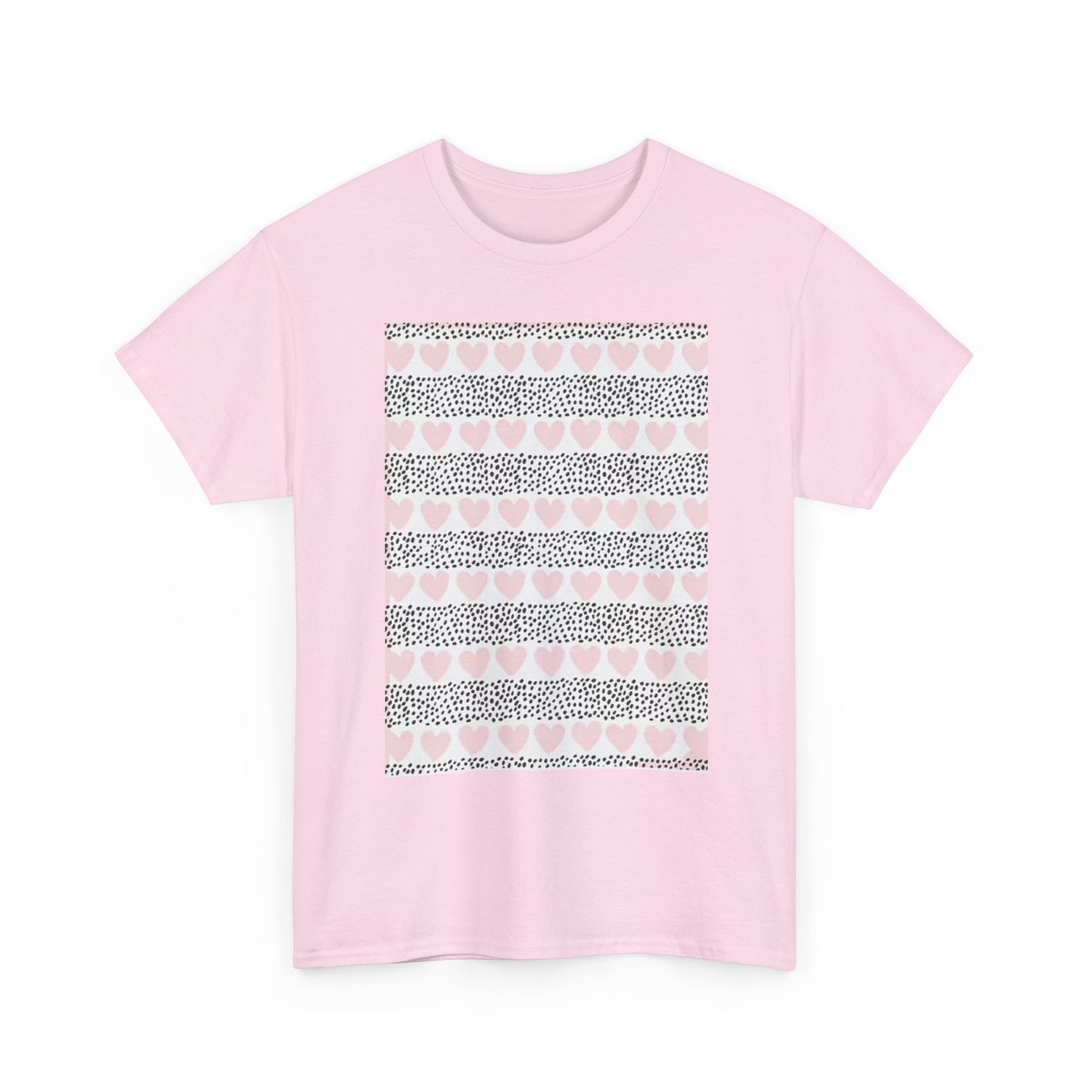 Pink Hearts Graphic T Shirt Love Amor Unisex Heavy Cotton Tee