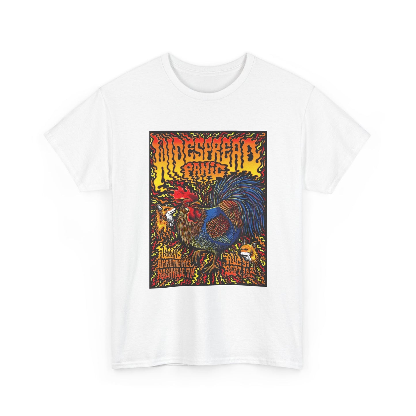 Widespread panic Tshirt Vintage Tour Poster Retro Unisex Heavy Cotton Tee 1