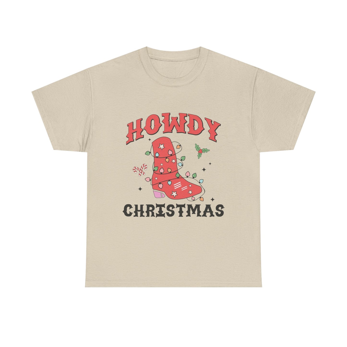 Howdy Christmas Graphic T Shirt NEW Unisex Heavy Cotton Tee
