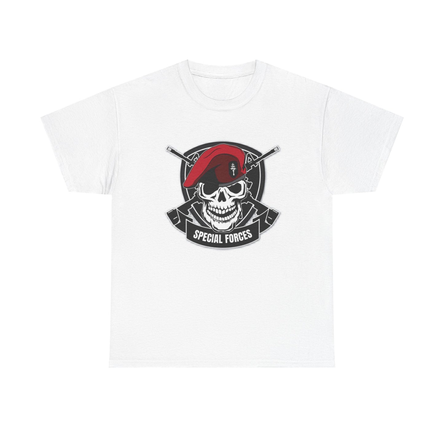 Special Forces Graphic T Shirt Retro Skull Military Unisex Heavy Cotton Tee