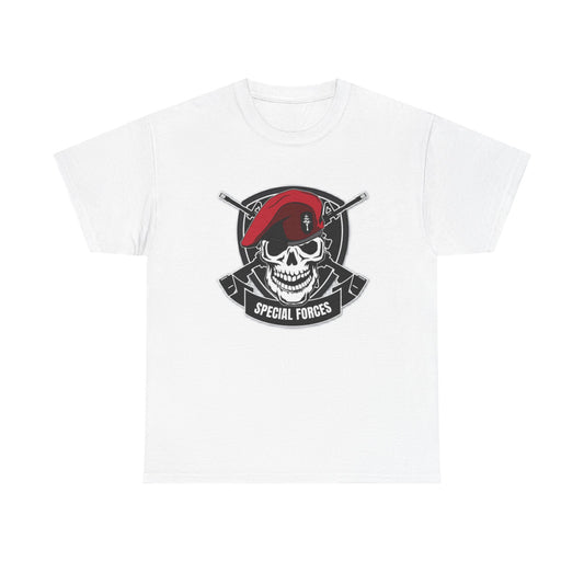 Special Forces Graphic T Shirt Retro Skull Military Unisex Heavy Cotton Tee