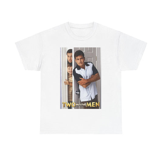 Two And A Half Men Tshirt Retro Tv Show Comedy Unisex Heavy Cotton Tee