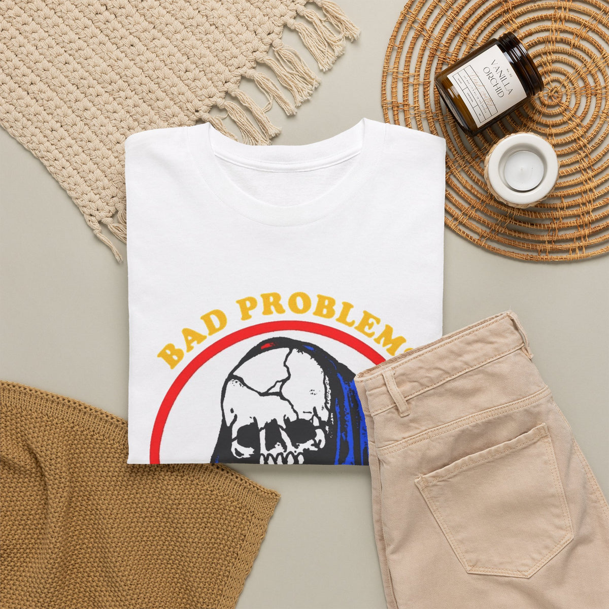 Bad Problems Worse Solutions Graphic T Shirt Men's Heavy Cotton Tee