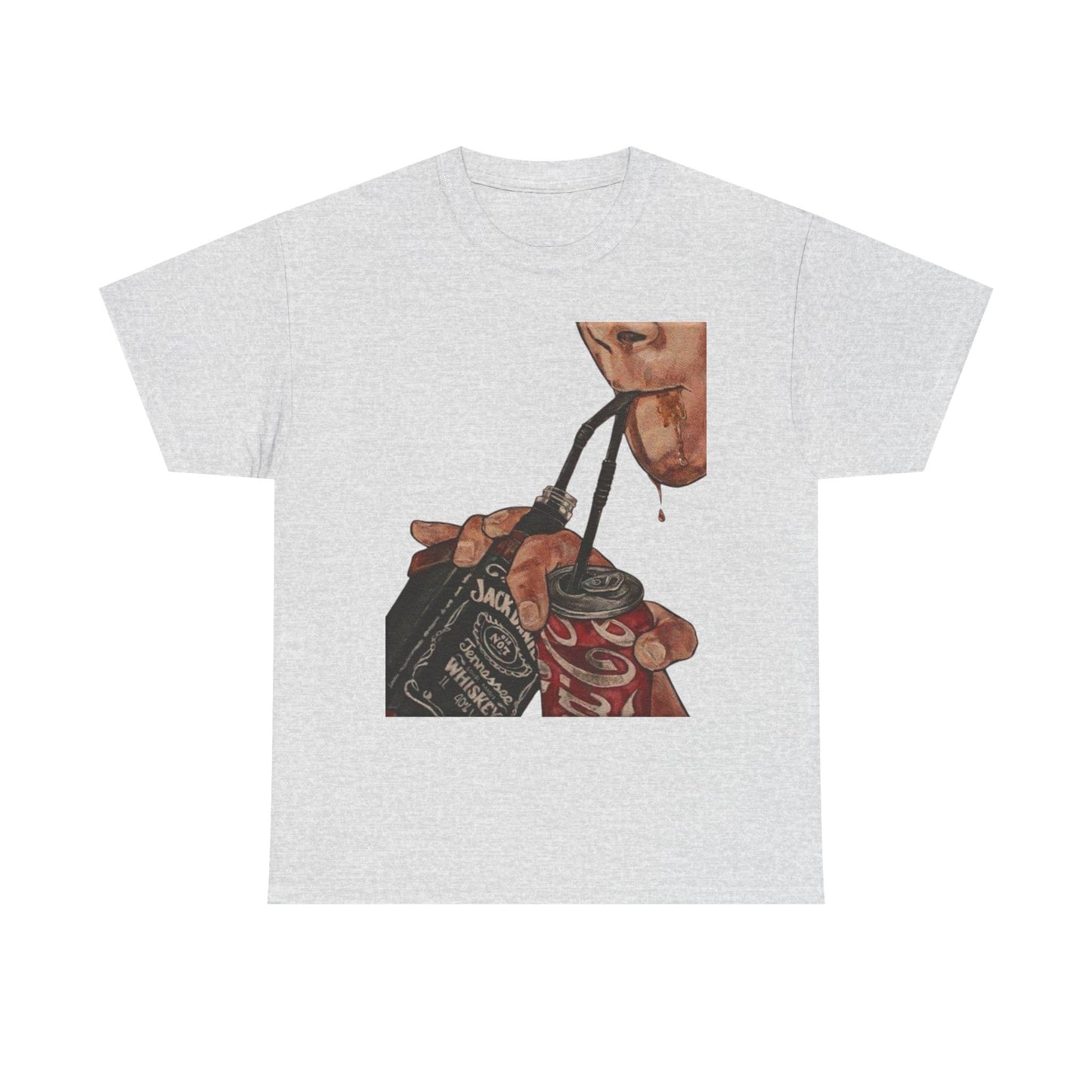 Jack And Coke Graphic Bar Funny T Shirt Unisex Heavy Cotton Tee