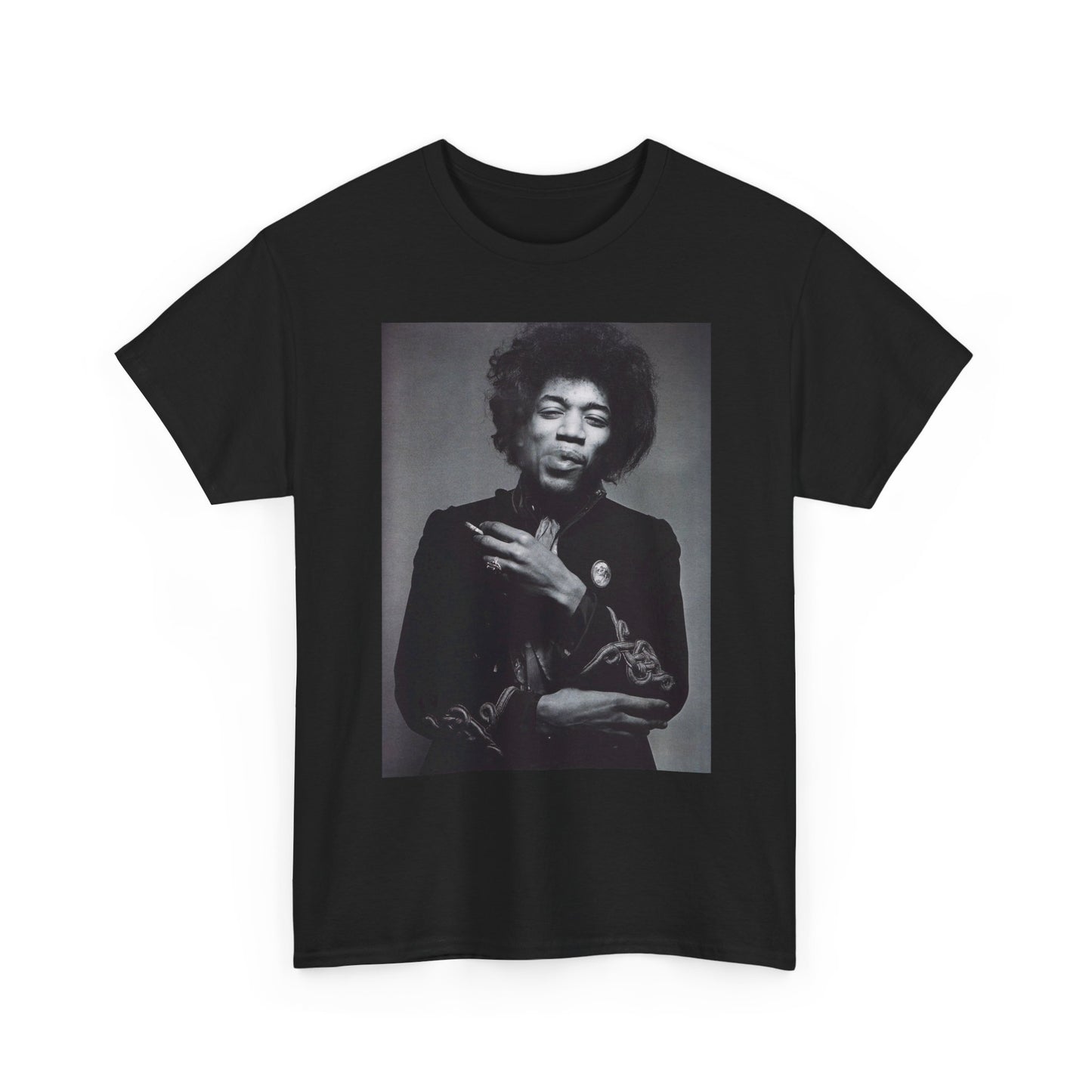 Jimi Hendrix Graphic T Shirt Vintage Photo Unisex Heavy Cotton Tee 1